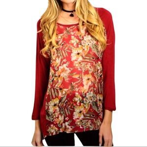 NEW Autumn Raglan Floral Top